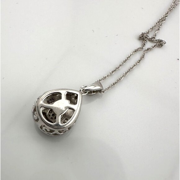 Pear Cut Natural Diamond Pendant Necklace - Picture 8 of 15